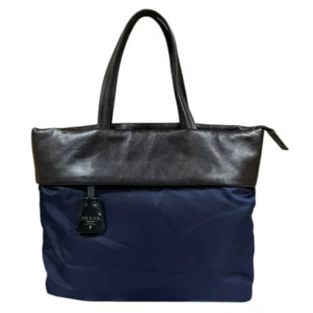 Prada Tote Tessuto Saffiano bag Navy Blue
